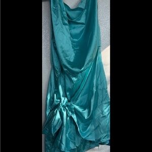 Cupshe Teal Dress with Bow Accent